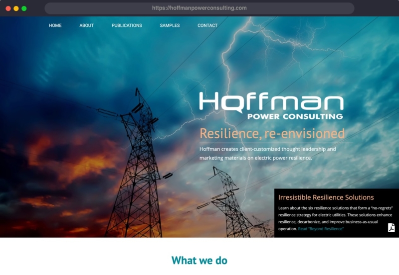 Hoffman Power Consulting website screenshot