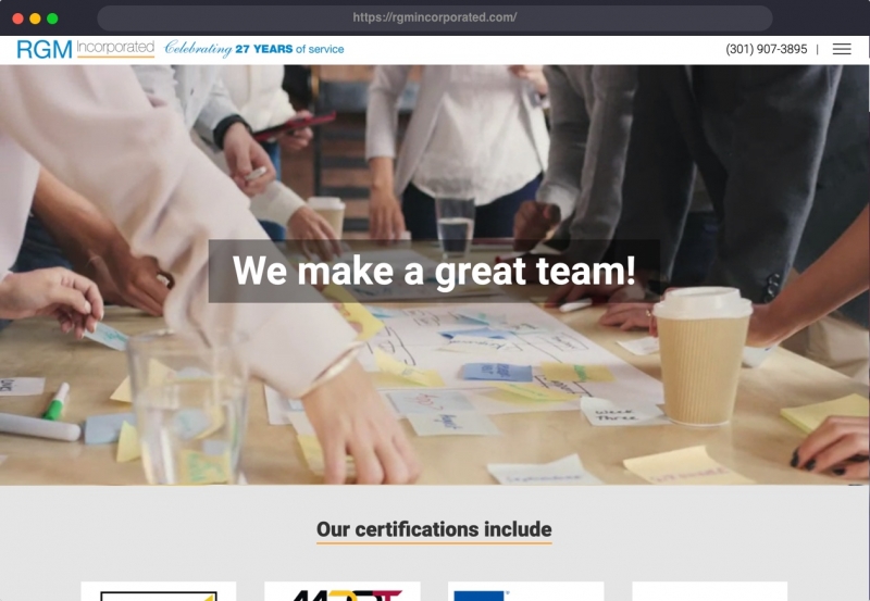 RGM Incorporated website screenshot